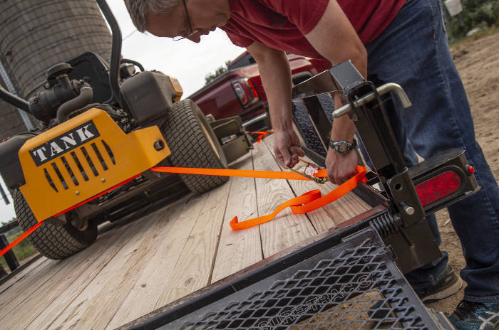 CURT Cargo Ratchet Straps on Trailer