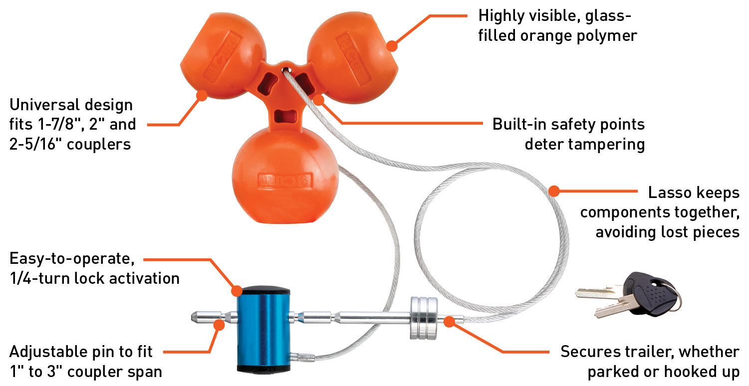 CURT Universal Lock Features 23082