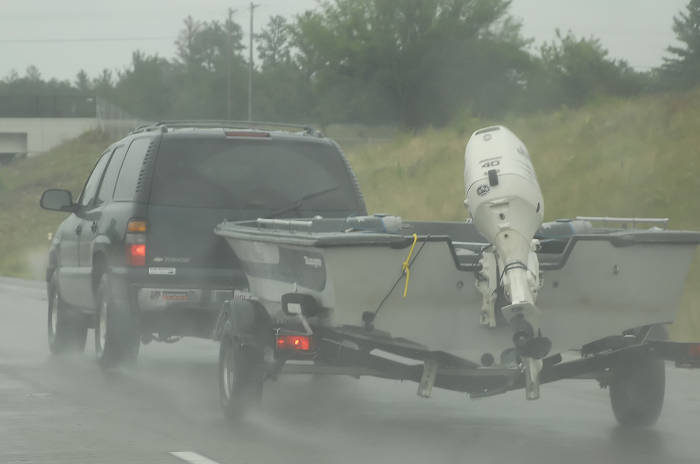 Towing Trailer in Bad Weather