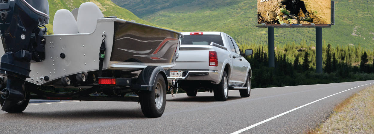 Truck Towing Boat Trailer