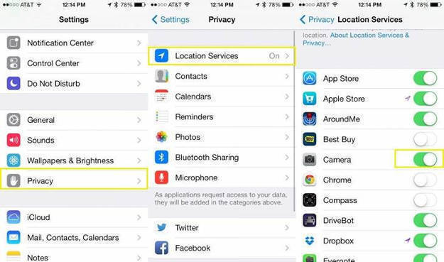 iPhone Location Services Path